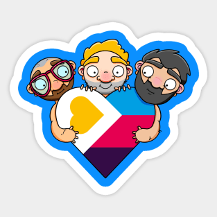 New Polyamory Flag Heart Sticker